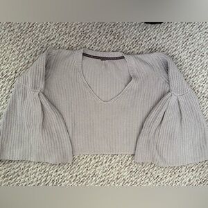 Free People Damsel Cable Knit Wide Bell Sleeve Sweater